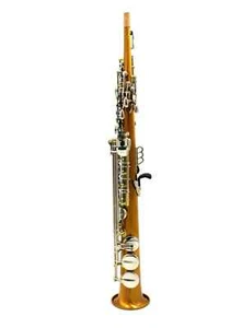 Eastern Music Pro Dark Gold Lacquer Copper Straight Saxophone Soprano Nickel Key - Picture 1 of 6