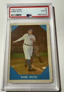 Babe Ruth Baseball Karte PSA 4 FLEER Vintage NYC Yankees Sultan Bambino 1960 - Bild 1 von 2