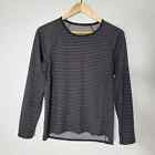 Patagonia capilene Black &amp; White striped stretch base layer shirt Size M