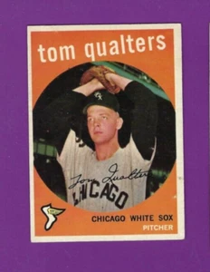 Tarjeta de béisbol Topps 1959 #341 de Tom Qualters de los Medias Blancas de Chicago EXMT par de hoyuelos - Imagen 1 de 2