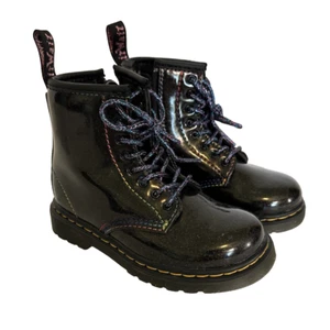 Dr. Martens 1460 T Junior Little Kids 9 Sparkle Rays Boot Glitter Lace Up Zipper - Picture 1 of 9
