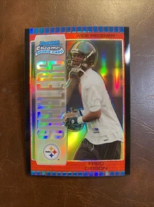 2005 Bowman Chrome #129 FRED GIBSON Pittsburgh Steelers UGA Red REFRACTOR SP RC - Picture 1 of 2