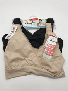 Playtex Nursing Pullover Sleep Bra Wirefree Cool Comfort XS 2Pack 32-34 B C - Picture 1 of 13