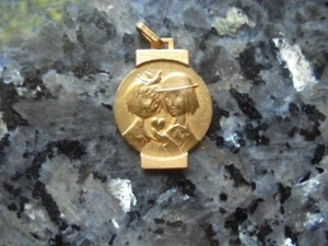 belle  medaille  des amoureux de peynet en plaqué or - Imagen 1 de 1