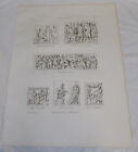 1818 Print//Greek Sculptures//HEROES//Achille, Hector, Ulesses, Ajax the Trojan
