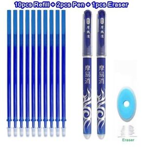 Erasable Pen Set Washable handle Blue Black Color Ink Writing Ballpoint Pens