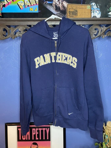 Pitt Panthers Nike Hoodie Sweatshirt Vtg Y2K Side Swoosh Pittsburgh Preowned Cover