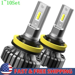 H8 H11 LED Low Headlight Beam Bulb Super White Light Noiseless Fanless 1-10Set - Picture 1 of 12