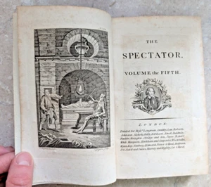 THE SPECTATOR VOL 5 STEELE ADDISON March 1711 - engraved illus c 1800 - Picture 1 of 12