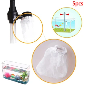 5 Stück Aquarium Filterbeutel Aquarium Mesh Cotton Elasticated Bag Reinigungs CR - Bild 1 von 12