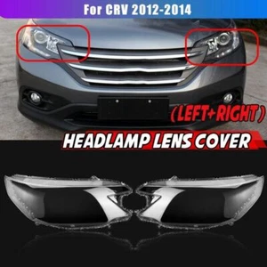 Pair Headlight Headlamp Lampshade Lens Cover For Honda CRV 2012 2013 2014 - Picture 1 of 13
