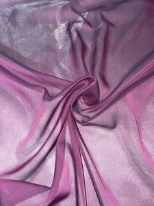 1 mtr zweifarbig dunkel verstaubt kationisch Brautkleid Chiffon Stoff..58" breit - Bild 1 von 2