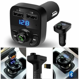 Car Kit Handsfree Wireless Bluetooth FM Transmitter LCD MP3 Player USB Charger - Picture 1 of 8