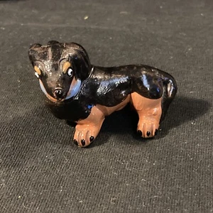 Vintage Bone China Dachshund Dog Figurine Weiner Dog MCM Made in Japan - Picture 1 of 8
