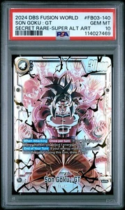 2024 DRAGON BALL SUPER CARD GAME FUSION WORLD RAGING ROAR SON GOKU : GT PSA 10 - Picture 1 of 2