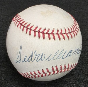 TED WILLIAMS Signed Official Baseball-HALL OF FAME-BOSTON RED SOX-PSA Letter - Picture 1 of 12