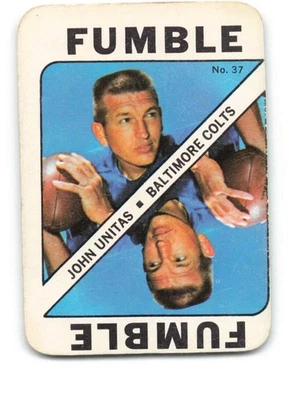 1971 Topps Game Inserts #37 Johnny Unitas EX/NM Colts OC ID:313184 - Image 1 of 2