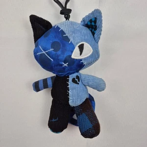 Seltene blaue Emily the Strange Miles Plüschtier 6 Zoll Clip-On Katze Toynami TN4962 Gothic - Bild 1 von 6