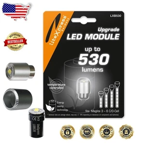 Módulo LED resistente al calor de 530 lúmenes para antorchas Maglite 3-6 celdas C/D - Aluminio - Imagen 1 de 11