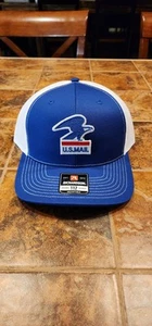 Custom Made USPS Snapback Royal Blue / White Cap ..Vintage Logo - Picture 1 of 4