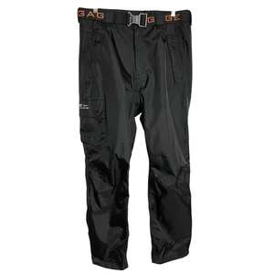 Grundens Gage Gear Weather Watch Pants Mens M Black Nylon Cargo Waterproof Rain - Picture 1 of 14