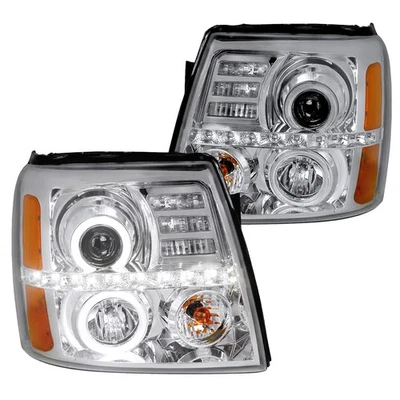Fits 2002-2006 Cadillac Escalade Led Halo Projector Headlights Headlamps 02-06 — 第 1/4 张图片