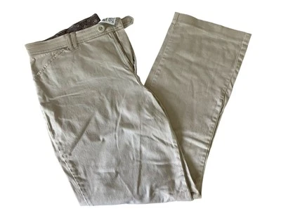 Lee Platinum Label Pants Women's 14 Medium Beige Stretch Straight Leg Pockets - Image 1 of 4