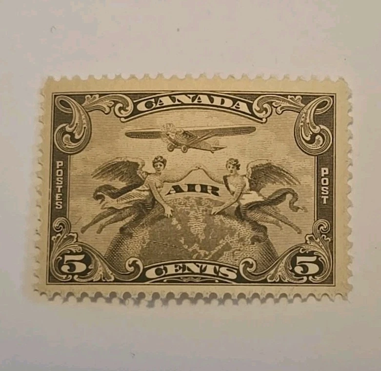 Canada Scott C1 Allegory Of Flight Airmail 1928 F-VF MNH (2) - Image 1 of 1