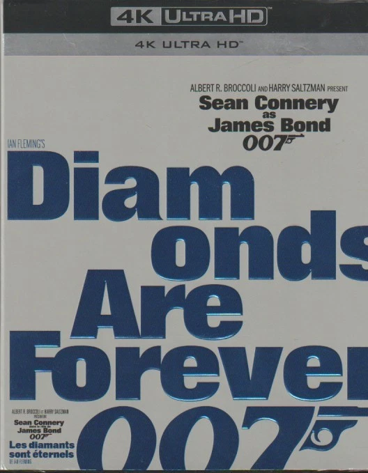 DIAMONDS ARE FOREVER 4K ULTRA HD BLU-RAY James Bond w/ SLIPCOVER NEW 1971/2025 - image 1 of 2