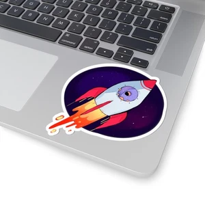 Stickers For Laptop - Rocket Ship Sticker - Space Sticker - Picture 1 of 10