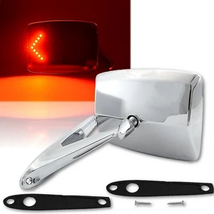 Chrome Rear View LH Glass Metal LED Mirror for 66-77 Ford Bronco & 67-79 Truck - Foto 1 di 10