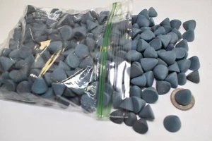 OTEC Tumbling Media POLISHING CHIPS blue plastic CONE 16mm - Picture 1 of 5