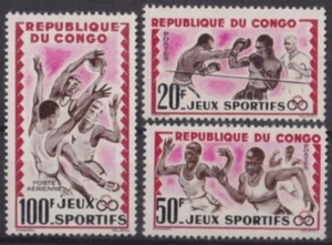 F-EX56272 CONGO MNH 1962 AFRICAN GAMES BOXING ATHLETISM BASKET. - Picture 1 of 1
