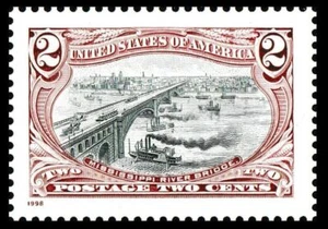 US #3209b MH 1998 Trans-Mississippi Mississippi River Bridge - Picture 1 of 1