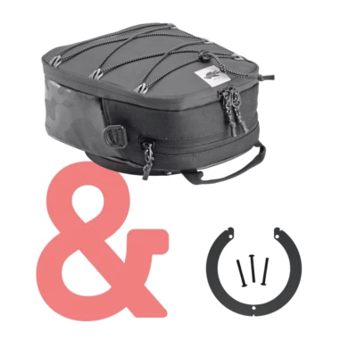 Kappa DR04 kleiner Tankrucksack 4,5 L Tanklock System  schwarz grau Tarnoptik - Bild 1 von 3