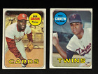 Bob Gibson, Rod Carew, 1969 Topps, Card #'s 200 &510, Cards are NM-Mint