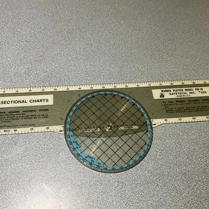 Vintage 1974 WARNER PLOTTER FDF-10 FOR SECTIONAL CHARTS TOOL RULER AVIATION - Picture 1 of 4