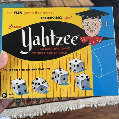 Clásico Familia Yahtzee Dados Juego de Oportunidad y Habilidad - Caja Abierta Nueva Foto 1 de 2