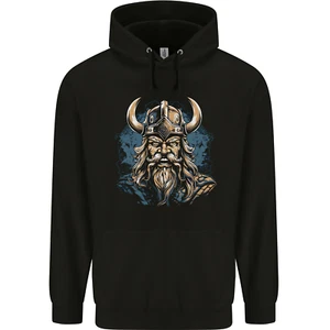 Viking With Horned Helmet Childrens Kids Hoodie - Picture 1 of 3