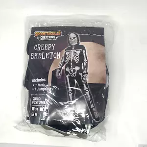 Kids Skeleton Costume Size Medium Spooktacular Creations Creepy Dress Up - Picture 1 of 6