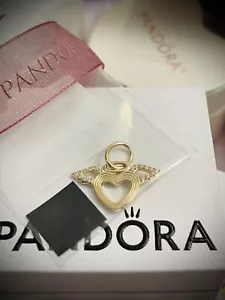 AUTHENTISCHE PANDORA 14k HERZ & ENGELFLÜGEL CZ CHARM/ANHÄNGER AUSVERKAUFT - NEU 752362C01 - Bild 1 von 17