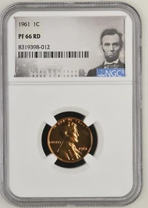 1961 Lincoln Cent 1C NGC PF 66 RD - Picture 1 of 2