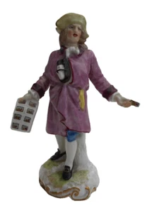 Paris Porcelain Figure Street Vendor Meissen Style By Emile Samson - Picture 1 of 8