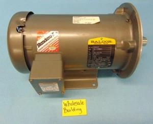 BALDOR CM3610T  INDUSTRIAL AC MOTOR, 3 HP 3450 RPM 208-230/460 VOLTS 3 PH 182TC - Picture 1 of 7