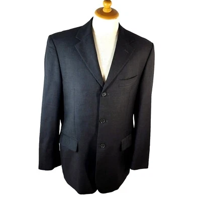 Traje Chaqueta Enzo Tovare 3 Botones Para Hombre 44R Gris Carbón Super 120 Lana Virgen Foto 1 de 4