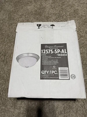  Width 2 Light Flush Mount Ceiling Fixture - Satin Platinum / White Alabaster - Image 1 of 2