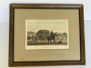 Antique Peninsular War Art 1860 “Changing Quarters” Ackermann’s Military Scraps - Picture 1 of 4