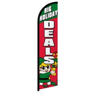 Big Holiday Deals Full Curve Windless Swooper Flag Christmas Sale - Picture 1 of 2