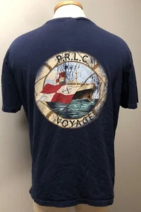 POLO RALPH LAUREN VINTAGE P.R.L.C. CAMISETA BOLSILLO AZUL VIAJE PRINCIPIOS AÑOS 90 TALLA M - Imagen 1 de 7