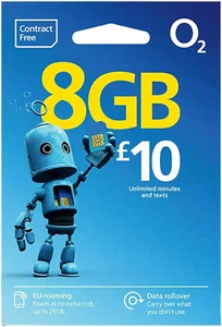 Carte SIM O2 10€ - O2 (LOT) Pay as you go prépayée - NEUVE - Livraison gratuite - Photo 1 sur 1